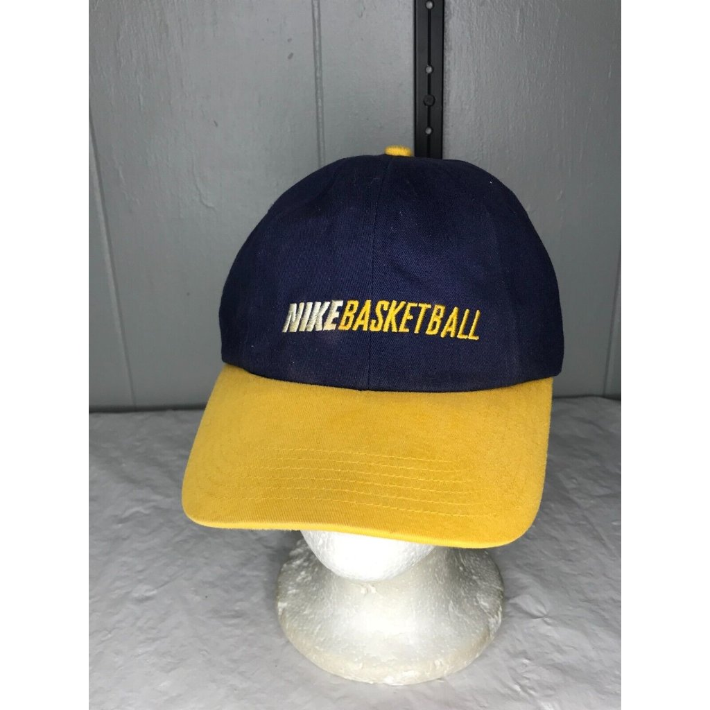 Vintage Rare Nike Basketball Hat Navy Blue Strapback